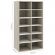 Shoe Rack White and Sonoma Oak 54x34x100.5 cm Chipboard Shoe Rack White and Sonoma Oak 54x34x100.5 cm Chipboard