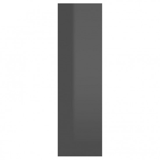 Wall Shelf High Gloss Grey 75x16x55 cm Chipboard Wall Shelf High Gloss Grey 75x16x55 cm Chipboard