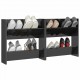 Wall Shoe Cabinets 2 pcs High Gloss Grey 60x18x60 cm Chipboard Wall Shoe Cabinets 2 pcs High Gloss Grey 60x18x60 cm Chipboard