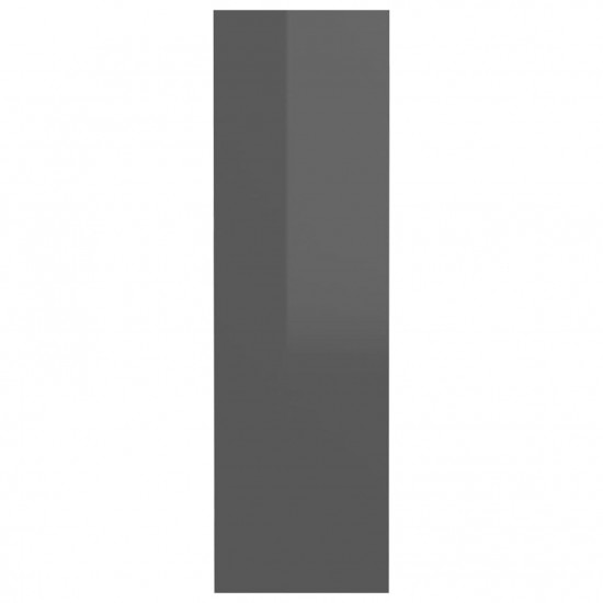Wall Shoe Cabinet High Gloss Grey 80x18x60 cm Chipboard Wall Shoe Cabinet High Gloss Grey 80x18x60 cm Chipboard