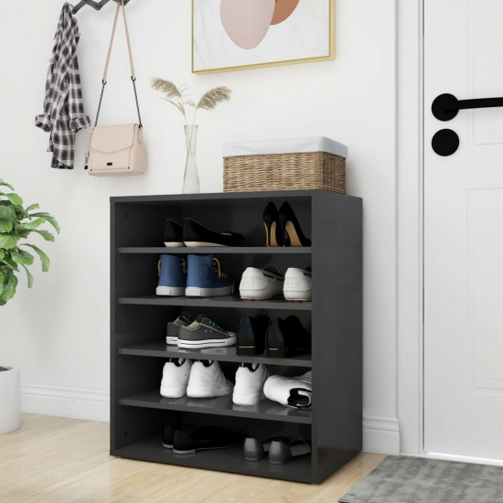 Shoe Cabinet High Gloss Black 60x35x70 cm Chipboard Shoe Cabinet High Gloss Black 60x35x70 cm Chipboard