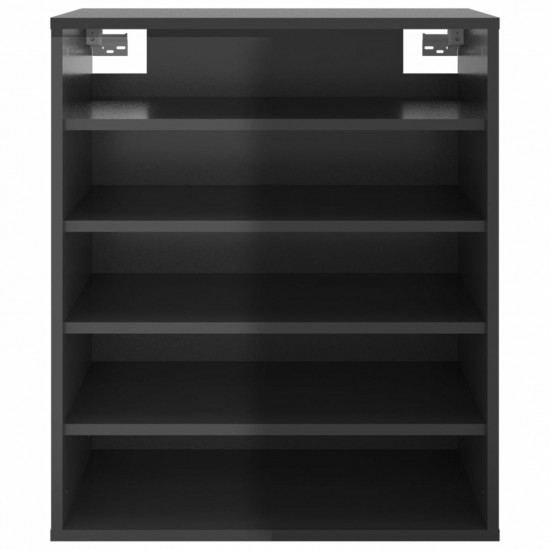 Shoe Cabinet High Gloss Black 60x35x70 cm Chipboard Shoe Cabinet High Gloss Black 60x35x70 cm Chipboard