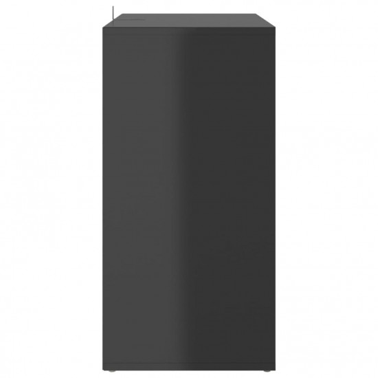 Shoe Cabinet High Gloss Black 60x35x70 cm Chipboard Shoe Cabinet High Gloss Black 60x35x70 cm Chipboard