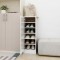 Shoe Cabinet High Gloss White 32x35x92 cm Chipboard