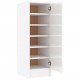 Shoe Cabinet High Gloss White 32x35x92 cm Chipboard Shoe Cabinet High Gloss White 32x35x92 cm Chipboard