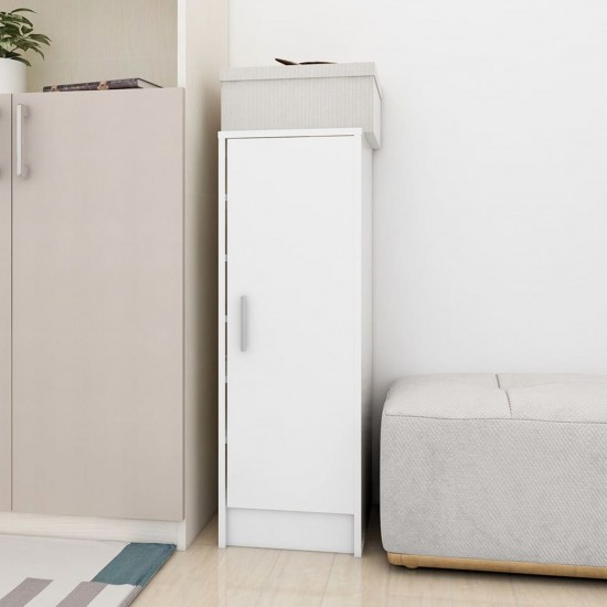 Shoe Cabinet High Gloss White 32x35x92 cm Chipboard Shoe Cabinet High Gloss White 32x35x92 cm Chipboard