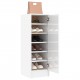 Shoe Cabinet High Gloss White 32x35x92 cm Chipboard Shoe Cabinet High Gloss White 32x35x92 cm Chipboard
