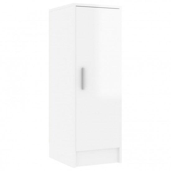 Shoe Cabinet High Gloss White 32x35x92 cm Chipboard Shoe Cabinet High Gloss White 32x35x92 cm Chipboard