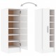 Shoe Cabinet High Gloss White 32x35x92 cm Chipboard Shoe Cabinet High Gloss White 32x35x92 cm Chipboard