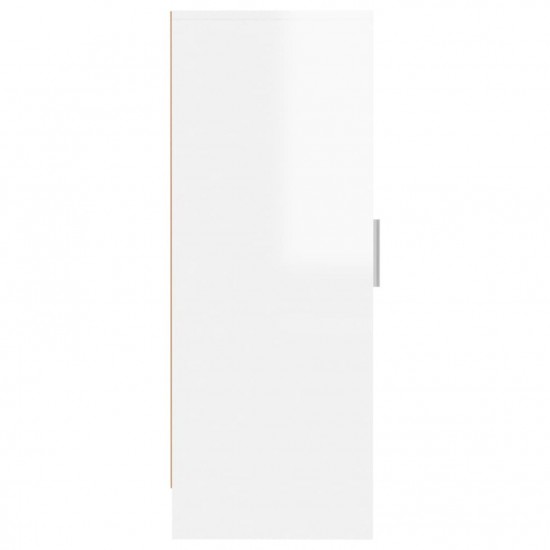 Shoe Cabinet High Gloss White 32x35x92 cm Chipboard Shoe Cabinet High Gloss White 32x35x92 cm Chipboard