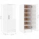 Shoe Cabinet High Gloss White 32x35x92 cm Chipboard Shoe Cabinet High Gloss White 32x35x92 cm Chipboard