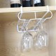 Wine Glass Holder Iron 2 Rows Stemware Rack Under Cabinet Hanger Storage Shelf Fit for The Cabinet 2.8“ or Less Wine Glass Holder Iron 2 Rows Stemware Rack Under Cabinet Hanger Storage Shelf Fit for The Cabinet 2.8“ or Less