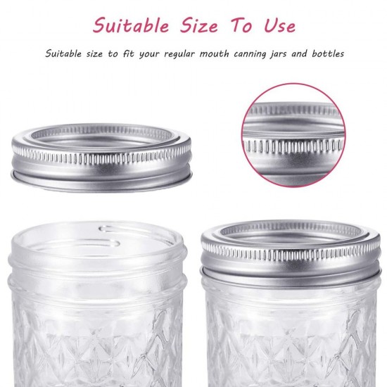 70mm Regular Mouth Mason Canning Lids, Tinplate Leak Proof Lids for Mason Jar Regular Mouth Split-Type Lids Leak Proof and Secure Canning Jar Caps (1 Count Canning Lid + 1 Count SealRing) 70mm Regular Mouth Mason Canning Lids, Tinplate Leak Proof Lids for Mason Jar Regular Mouth Split-Type Lids Leak Proof and Secure Canning Jar Caps (1 Count Canning Lid + 1 Count SealRing)