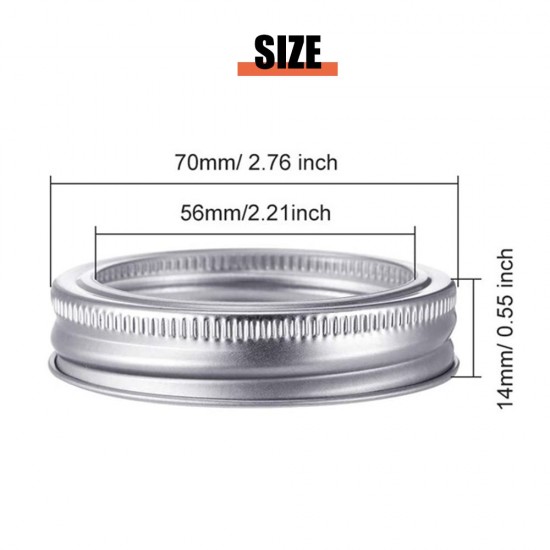 70mm Regular Mouth Mason Canning Lids, Tinplate Leak Proof Lids for Mason Jar Regular Mouth Split-Type Lids Leak Proof and Secure Canning Jar Caps (1 Count Canning Lid + 1 Count SealRing) 70mm Regular Mouth Mason Canning Lids, Tinplate Leak Proof Lids for Mason Jar Regular Mouth Split-Type Lids Leak Proof and Secure Canning Jar Caps (1 Count Canning Lid + 1 Count SealRing)
