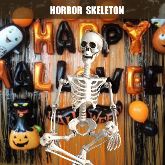 35’’ Halloweens Skeleton Full Body Realistic Human Bones with Movable Joints Posable Joints Pose Skeleton Prop Decoration 35’’ Halloweens Skeleton Full Body Realistic Human Bones with Movable Joints Posable Joints Pose Skeleton Prop Decoration