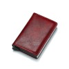 PU Leather Credit Holder Business Money Cash Card Package Wallet Automatic Aluminum Alloy Card Case Men Bag