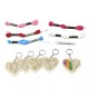 5Pcs Wooden Heart with Colour Embroidery Threads DIY Craft Kit Home Decor Cross-stitch Keyring 5Pcs Wooden Heart with Colour Embroidery Threads DIY Craft Kit Home Decor Cross-stitch Keyring