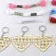 5Pcs Wooden Heart with Colour Embroidery Threads DIY Craft Kit Home Decor Cross-stitch Keyring 5Pcs Wooden Heart with Colour Embroidery Threads DIY Craft Kit Home Decor Cross-stitch Keyring