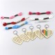 5Pcs Wooden Heart with Colour Embroidery Threads DIY Craft Kit Home Decor Cross-stitch Keyring 5Pcs Wooden Heart with Colour Embroidery Threads DIY Craft Kit Home Decor Cross-stitch Keyring