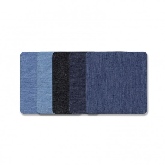 Premium Quality Denim Iron on Jean Patches No-Sew Shades of Blue Black 25 Pieces Assorted Cotton Jeans Repair Kit Premium Quality Denim Iron on Jean Patches No-Sew Shades of Blue Black 25 Pieces Assorted Cotton Jeans Repair Kit