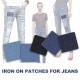 Premium Quality Denim Iron on Jean Patches No-Sew Shades of Blue Black 25 Pieces Assorted Cotton Jeans Repair Kit Premium Quality Denim Iron on Jean Patches No-Sew Shades of Blue Black 25 Pieces Assorted Cotton Jeans Repair Kit