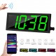 Smart Large Digital Wall Clock APP Control Time/ Date/ Temperature 100 Colors Display Record & Sound Activate & Countdown Function Stepless Brightness & Volume Alarm with Snooze Smart Large Digital Wall Clock APP Control Time/ Date/ Temperature 100 Colors Display Record & Sound Activate & Countdown Function Stepless Brightness & Volume Alarm with Snooze