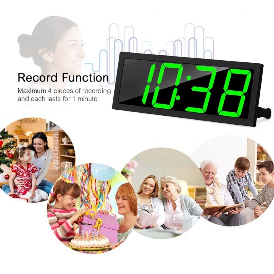 Smart Large Digital Wall Clock APP Control Time/ Date/ Temperature 100 Colors Display Record & Sound Activate & Countdown Function Stepless Brightness & Volume Alarm with Snooze Smart Large Digital Wall Clock APP Control Time/ Date/ Temperature 100 Colors Display Record & Sound Activate & Countdown Function Stepless Brightness & Volume Alarm with Snooze