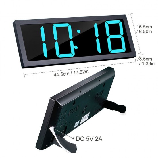 Smart Large Digital Wall Clock APP Control Time/ Date/ Temperature 100 Colors Display Record & Sound Activate & Countdown Function Stepless Brightness & Volume Alarm with Snooze Smart Large Digital Wall Clock APP Control Time/ Date/ Temperature 100 Colors Display Record & Sound Activate & Countdown Function Stepless Brightness & Volume Alarm with Snooze