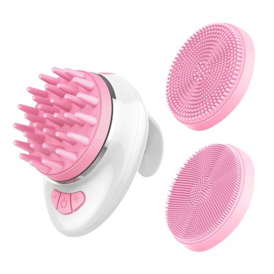 Hair Scalp Massager Shampoo Brush, Soft Silicone Scalp Care Brush Wet and Dry Hair Scalp Brush Acoustic Wave Massage Hair Washer with Three Replaceable Brush Heads for Men, Women, Kids and Pets Hair Scalp Massager Shampoo Brush, Soft Silicone Scalp Care Brush Wet and Dry Hair Scalp Brush Acoustic Wave Massage Hair Washer with Three Replaceable Brush Heads for Men, Women, Kids and Pets