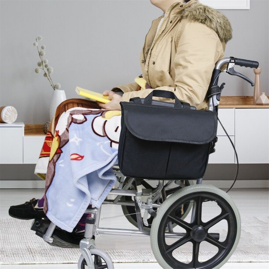 Wheelchair Bag Walker Organizer Pouch Easy Carry Handle and Cover Waterproof Walker Bags Large Capacity Storage Bag for Wheelchair Rollator Scooters Wheelchair Bag Walker Organizer Pouch Easy Carry Handle and Cover Waterproof Walker Bags Large Capacity Storage Bag for Wheelchair Rollator Scooters