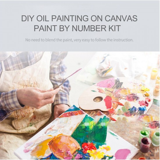 16 x 20 Inch DIY Oil Painting on Canvas Paint by Number Kit Lovely Animal Pattern Craft Hand-Painted Home Wall Decor for Adults Kids Beginner Gift Frameless 16 x 20 Inch DIY Oil Painting on Canvas Paint by Number Kit Lovely Animal Pattern Craft Hand-Painted Home Wall Decor for Adults Kids Beginner Gift Frameless