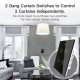 90-250V Wi-Fi Smart Curtain Switch Voice Control, Remote Control, RF433, Touch Control Compatible with Alexa Google Home Schedule, Timer, Countdown Needs Neutral Wire No Hub Required 90-250V Wi-Fi Smart Curtain Switch Voice Control, Remote Control, RF433, Touch Control Compatible with Alexa Google Home Schedule, Timer, Countdown Needs Neutral Wire No Hub Required
