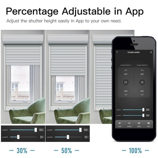 90-250V Wi-Fi Smart Curtain Switch Voice Control, Remote Control, RF433, Touch Control Compatible with Alexa Google Home Schedule, Timer, Countdown Needs Neutral Wire No Hub Required 90-250V Wi-Fi Smart Curtain Switch Voice Control, Remote Control, RF433, Touch Control Compatible with Alexa Google Home Schedule, Timer, Countdown Needs Neutral Wire No Hub Required