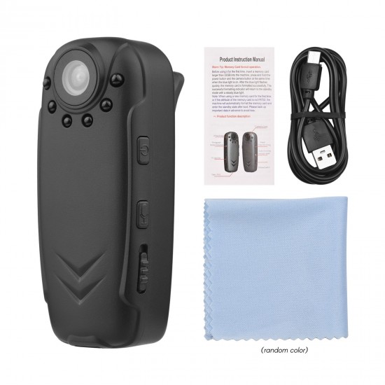 Wearable Body Camera Multifunctional Video Recorder with Motion Detection Infrared Night Vision for Home Security Car Office Wearable Body Camera Multifunctional Video Recorder with Motion Detection Infrared Night Vision for Home Security Car Office