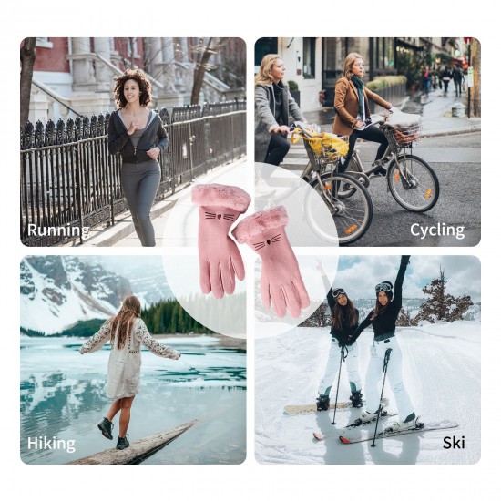 Women Winter Gloves Touchscreen Gloves Windproof Ski Gloves Soft Warm Gloves for Outdoor Running Cycling Biking Driving Hiking Women Winter Gloves Touchscreen Gloves Windproof Ski Gloves Soft Warm Gloves for Outdoor Running Cycling Biking Driving Hiking