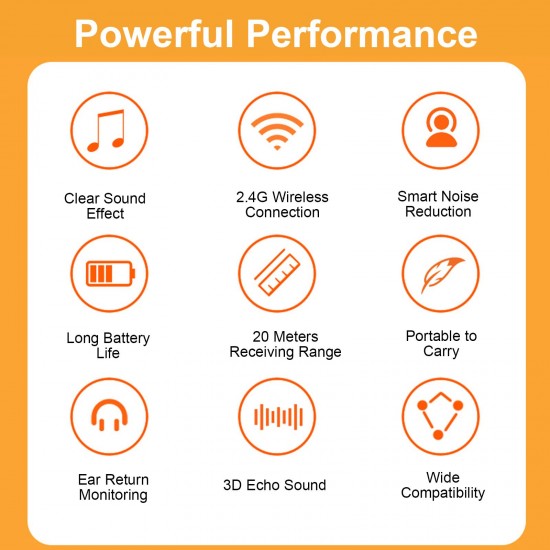 2.4GHz Wireless Microphone Clip-on Lavalier Microphone Transmitter Receiver Ear Return Monitoring for Live Vlog Video Recoding Interview 2.4GHz Wireless Microphone Clip-on Lavalier Microphone Transmitter Receiver Ear Return Monitoring for Live Vlog Video Recoding Interview