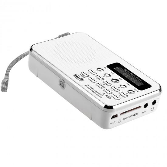 L-938 Mini FM Radio Digital Portable 3W Stereo Speaker MP3 Audio Player High Fidelity Sound Quality w/ 1.5 Inch Display Screen Support USB Drive TF SD MMC Card AUX-IN Earphone-out L-938 Mini FM Radio Digital Portable 3W Stereo Speaker MP3 Audio Player High Fidelity Sound Quality w/ 1.5 Inch Display Screen Support USB Drive TF SD MMC Card AUX-IN Earphone-out