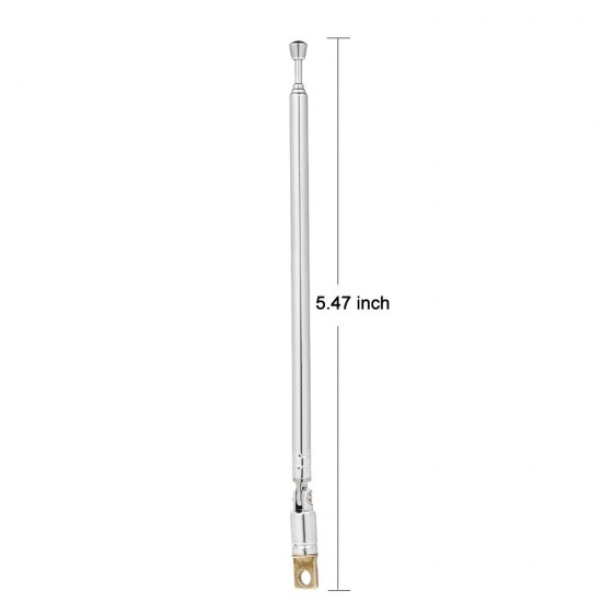 Telescopic FM Radio Antenna 4 Sections Chromium-plating Copper Antenna 360° Rotatable Telescopic FM Radio Antenna 4 Sections Chromium-plating Copper Antenna 360° Rotatable