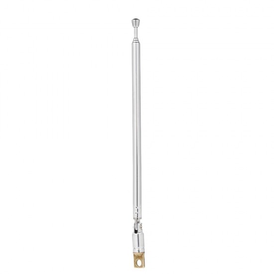 Telescopic FM Radio Antenna 4 Sections Chromium-plating Copper Antenna 360° Rotatable Telescopic FM Radio Antenna 4 Sections Chromium-plating Copper Antenna 360° Rotatable