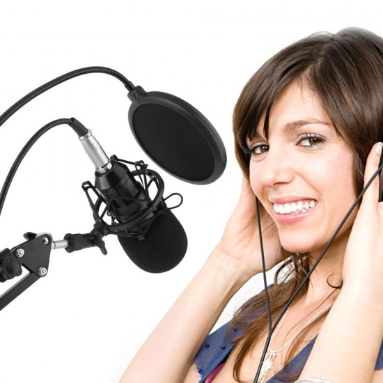 BM800 Professional Suspension Microphone Kit Studio Live Stream Broadcasting Recording Condenser Microphone Set BM800 Professional Suspension Microphone Kit Studio Live Stream Broadcasting Recording Condenser Microphone Set