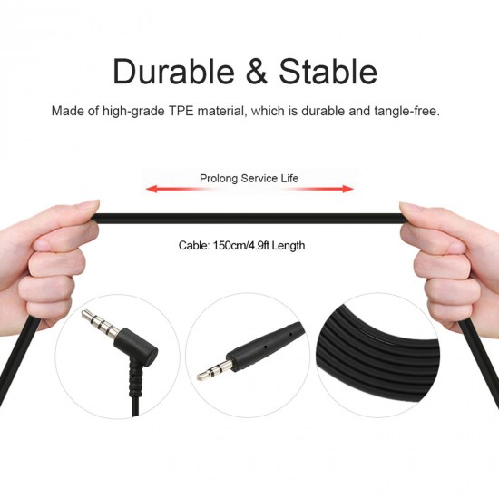 3.5mm to 2.5mm Audio Cable for BOSE OE2 Headset with Mic Volume Control Line-control Headphones Cord Line 3.5mm to 2.5mm Audio Cable for BOSE OE2 Headset with Mic Volume Control Line-control Headphones Cord Line