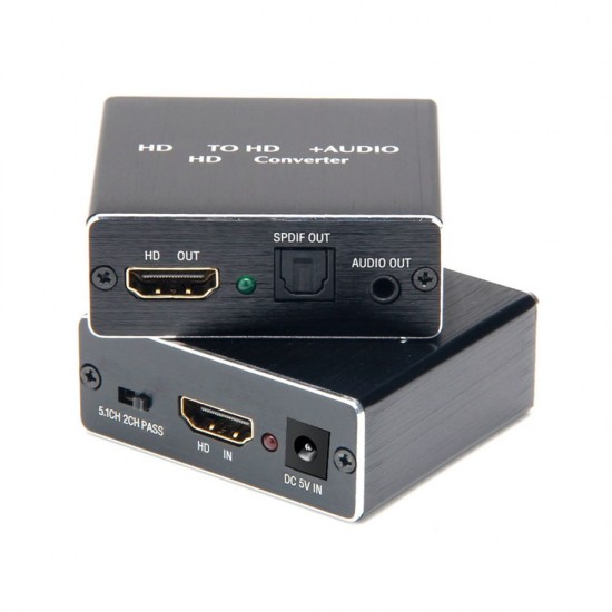 HD to HD + 3.5mm Audio Splitter Adapter, SPDIF, COAXIAL, 2CH/5.1CH, Audio Extractor Converter Audio Splitter with USB Cable HD to HD + 3.5mm Audio Splitter Adapter, SPDIF, COAXIAL, 2CH/5.1CH, Audio Extractor Converter Audio Splitter with USB Cable