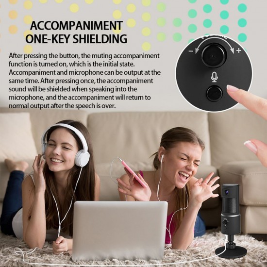 USB Streaming Microphone with Webcam HD1080P for iPhone/iPad/Mac/Android Phone/Tablet/PC USB Streaming Microphone with Webcam HD1080P for iPhone/iPad/Mac/Android Phone/Tablet/PC