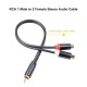0.3m RCA Audio Speaker Y-Adapter Splitter Cable RCA 1 Male to 2 Female Stereo Audio Cable Gold Plated 0.3m RCA Audio Speaker Y-Adapter Splitter Cable RCA 1 Male to 2 Female Stereo Audio Cable Gold Plated