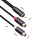 0.3m RCA Audio Speaker Y-Adapter Splitter Cable RCA 1 Male to 2 Female Stereo Audio Cable Gold Plated 0.3m RCA Audio Speaker Y-Adapter Splitter Cable RCA 1 Male to 2 Female Stereo Audio Cable Gold Plated