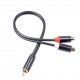0.3m RCA Audio Speaker Y-Adapter Splitter Cable RCA 1 Male to 2 Female Stereo Audio Cable Gold Plated 0.3m RCA Audio Speaker Y-Adapter Splitter Cable RCA 1 Male to 2 Female Stereo Audio Cable Gold Plated