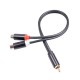 0.3m RCA Audio Speaker Y-Adapter Splitter Cable RCA 1 Male to 2 Female Stereo Audio Cable Gold Plated 0.3m RCA Audio Speaker Y-Adapter Splitter Cable RCA 1 Male to 2 Female Stereo Audio Cable Gold Plated