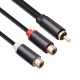 0.3m RCA Audio Speaker Y-Adapter Splitter Cable RCA 1 Male to 2 Female Stereo Audio Cable Gold Plated 0.3m RCA Audio Speaker Y-Adapter Splitter Cable RCA 1 Male to 2 Female Stereo Audio Cable Gold Plated