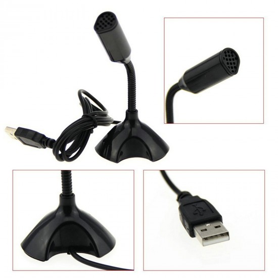 USB Computer Microphone with Stand Portable for PC Laptop Recording Gaming Online Chatting Desktop Omnidirectional Condenser Microphone USB Computer Microphone with Stand Portable for PC Laptop Recording Gaming Online Chatting Desktop Omnidirectional Condenser Microphone