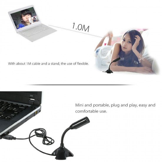 USB Computer Microphone with Stand Portable for PC Laptop Recording Gaming Online Chatting Desktop Omnidirectional Condenser Microphone USB Computer Microphone with Stand Portable for PC Laptop Recording Gaming Online Chatting Desktop Omnidirectional Condenser Microphone
